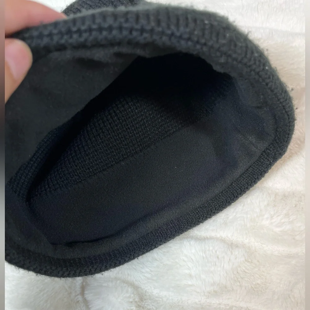 The North Face Women’s Dark Grey Knit Fleece Line Beanie Cap Fall Winter PNW